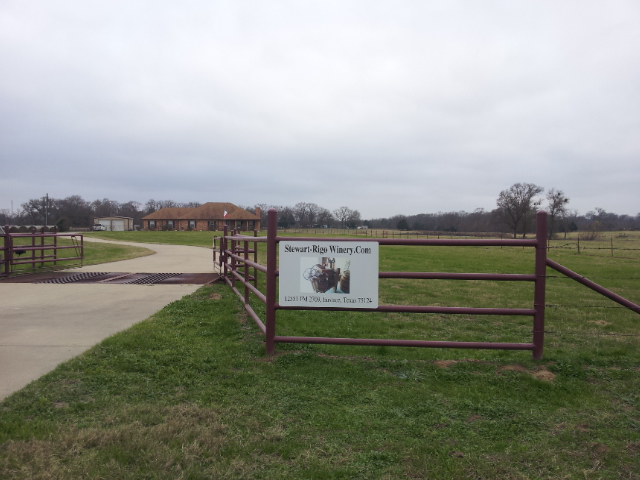 Our proud new sign of "Stewart-Rigo Winery" on the front gate of our future vineyard and winery. Copyright 2014 John J. Rigo